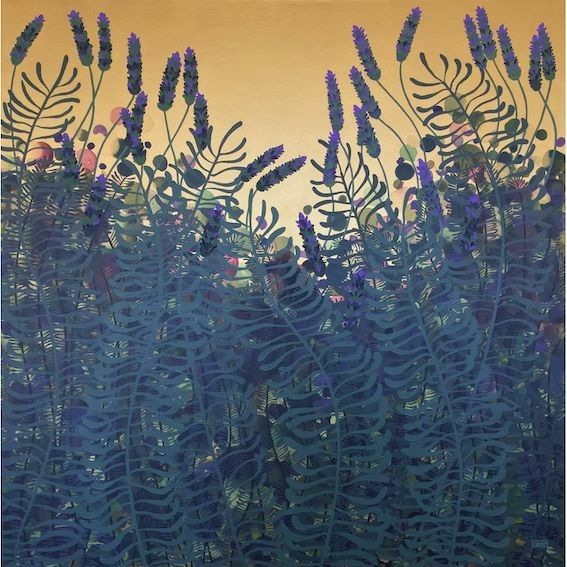 Melissa Barber Lavender with a Gold Sky I ASF