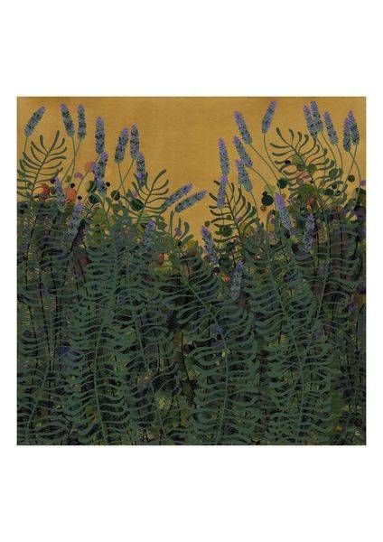 Lavender with a Gold Sky I