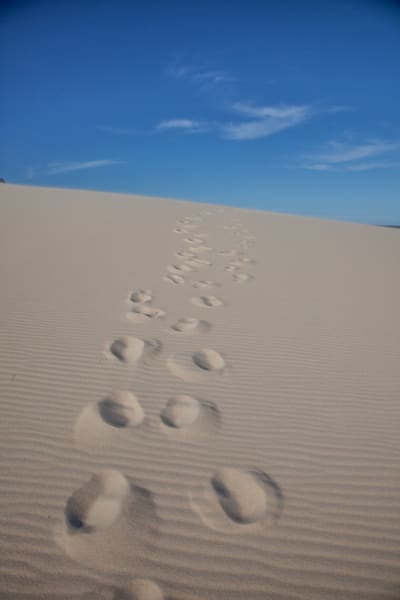 Footsteps and Sand Dunes - Shoal Bay Australia