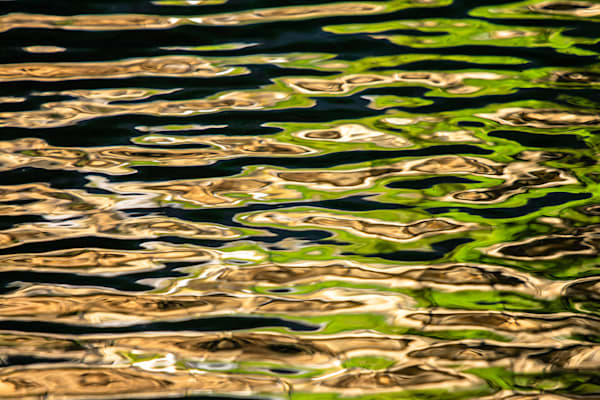 Abstract Reflections - Organic abstract image with calm tones and flowing patterns