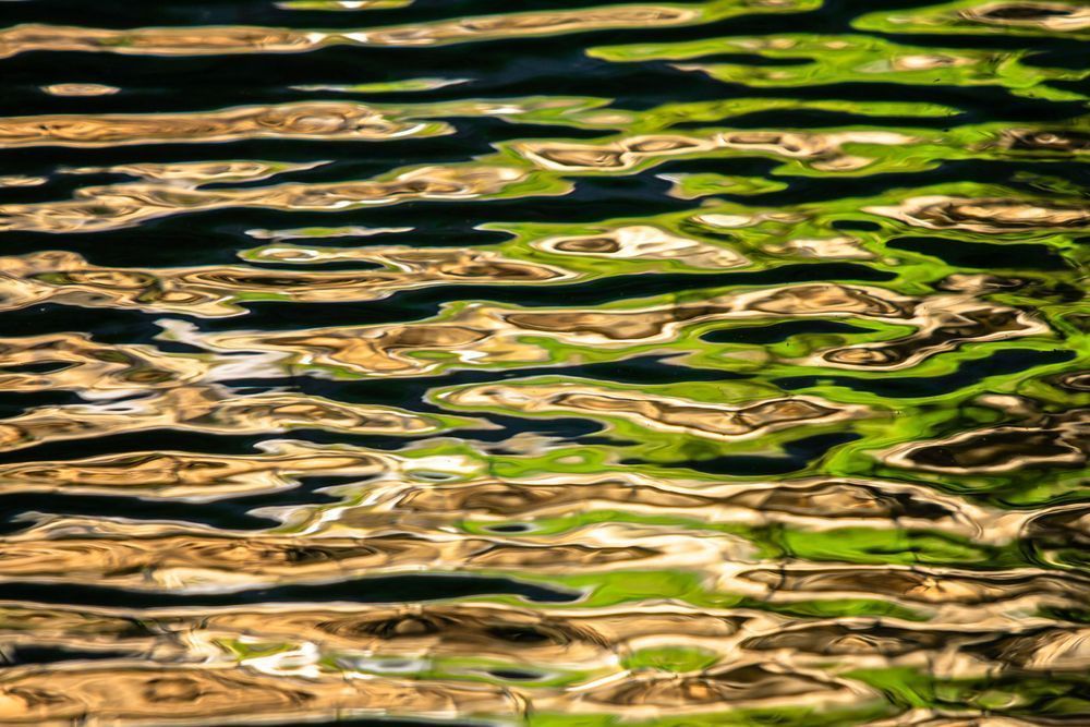 Abstract Reflections - Organic abstract image with calm tones and flowing patterns