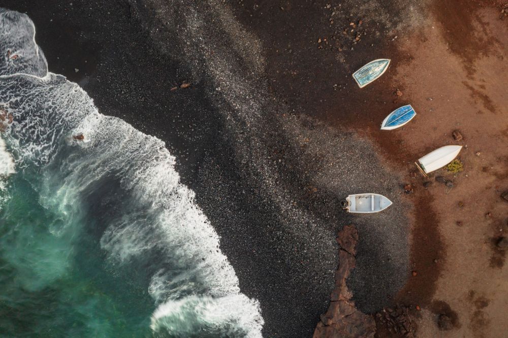 The Dark Beach - Decorative beach photography with strong textures and depth