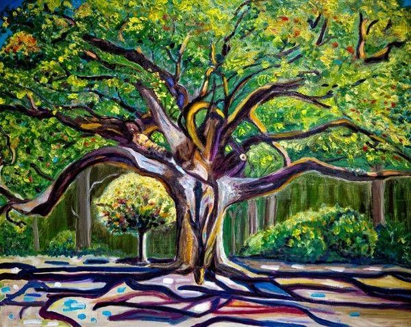 Magnificence — Expressionist Tree Painting on Canvas