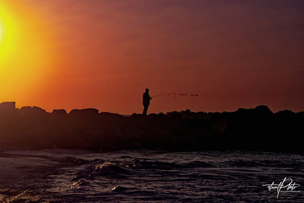 Salt Life Silhouette — Sunrise Seascape Photographic Print