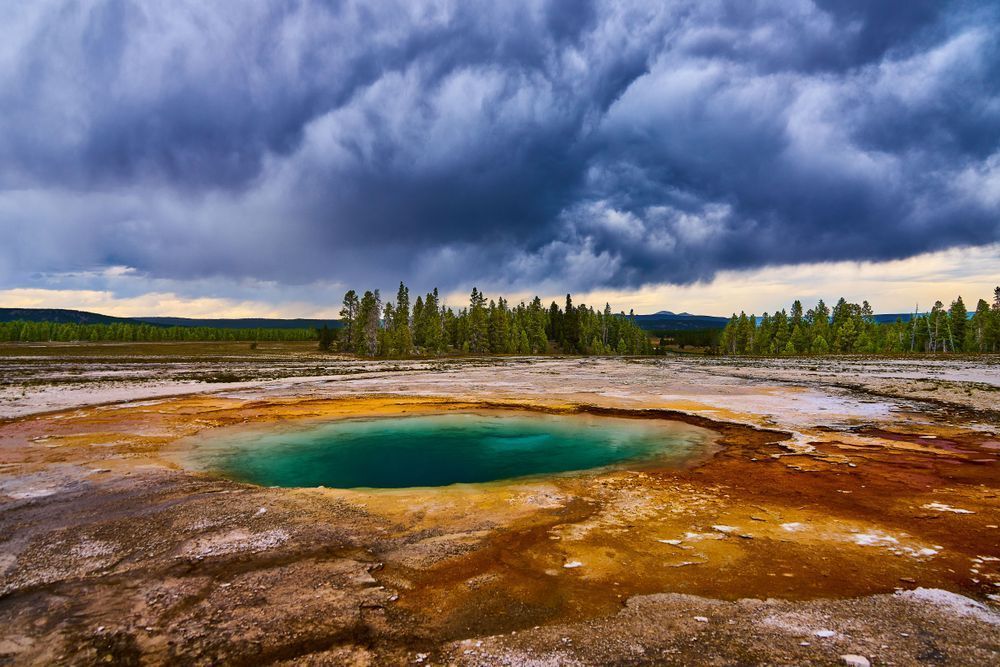 Geothermal Vortex: Prismatic Springs Yellowstone Photography Art | stuartPhoto