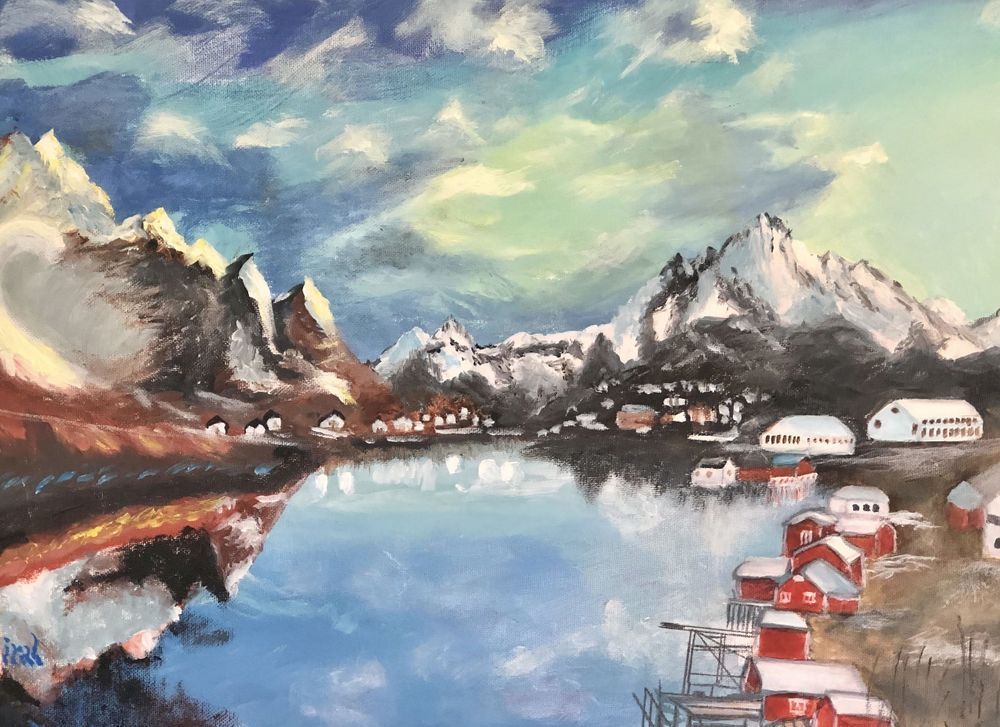 Lofoten Island Bay, Norway Art | Iral Art