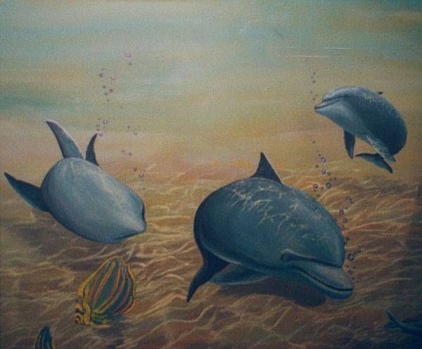 Dolphins Trio   Copy Art | A Stoke Of Brush