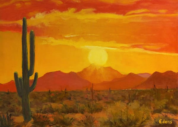 Sunrise In The Superstitions Mountains Art | Gary Edens