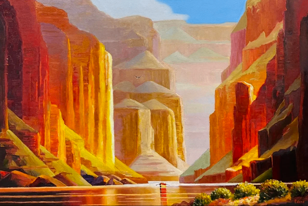 The Grand Canyon Inspired By An Oil Painting  At El Tovar Lodge By Charles H. Pabst Art | Gary Edens