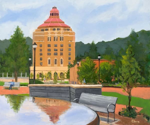 Asheville City Building By Architect Douglas Ellington Art | Gary Edens