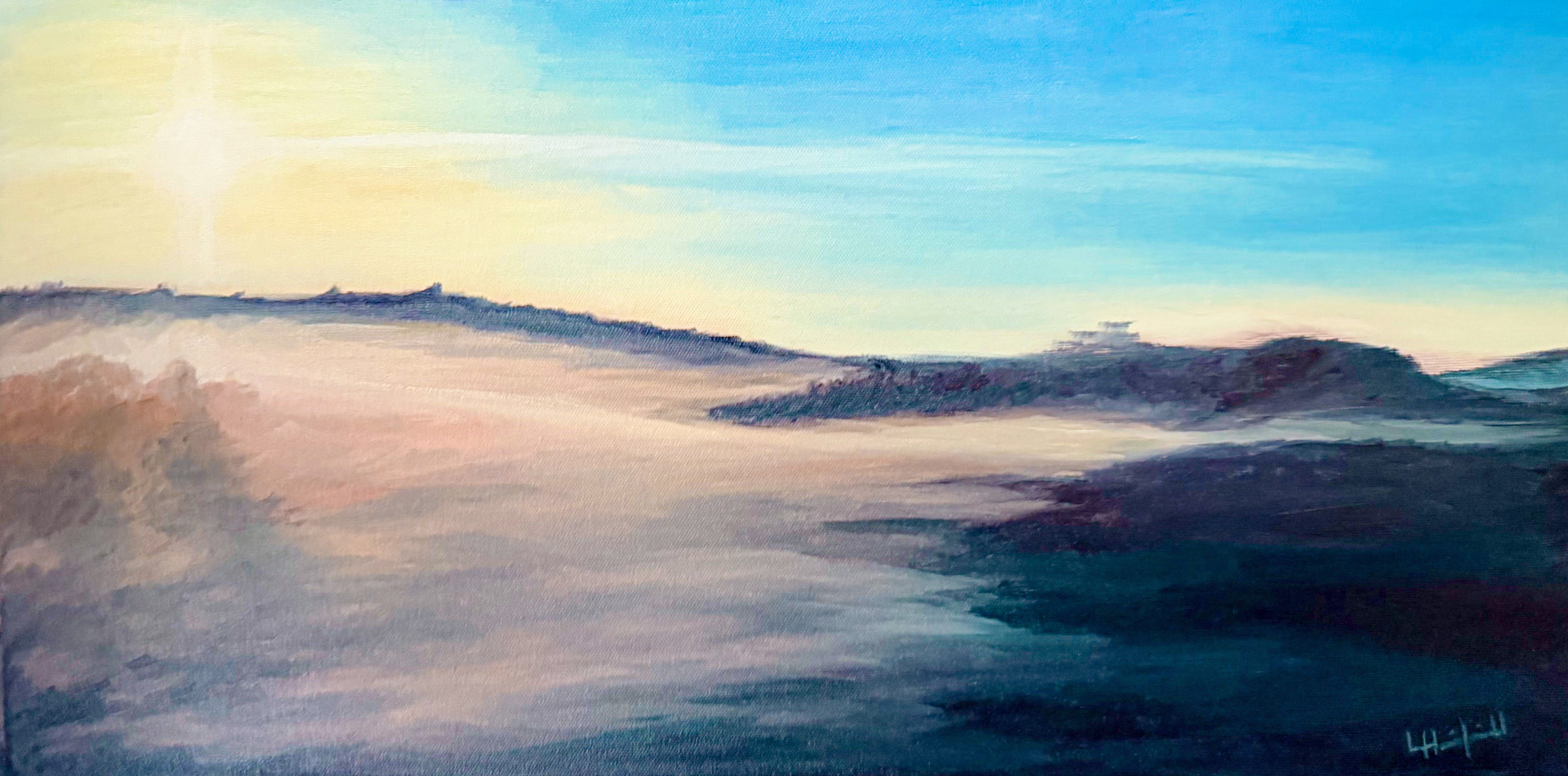 
        <div class='title'>
          Sunrise Splendor 24X12 $400 Leslie Hairfield
        </div>
       