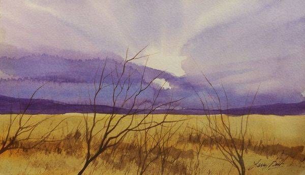 Golden Field Horizon Art | Babb Timeless Art