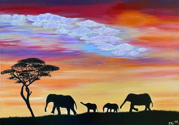 Savanna Journey   Original Art | Teo Art