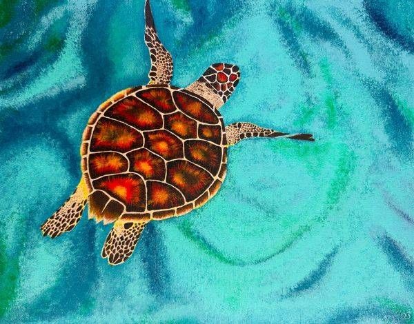 Zakynthos Turtle   Original Art | Teo Art