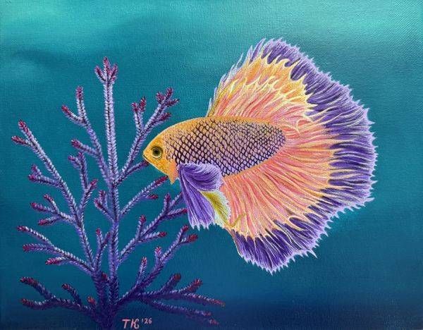 Pastel Betta Breeze Art | Teo Art