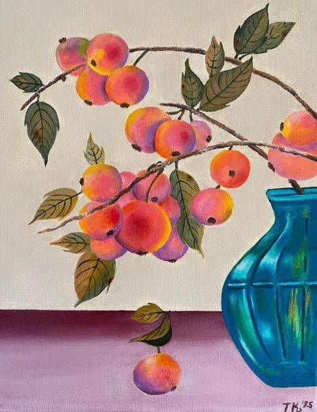 Apple Branches In A Vase   Original Art | Teo Art