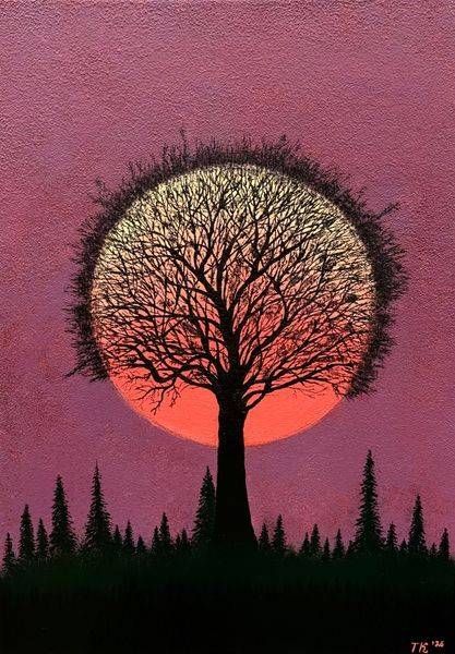 The Tree That Holds The Sunset   Original Art | Teo Art