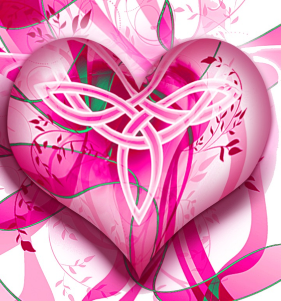 Celtic Heart Hot Pink Art | Wild Thistle Art