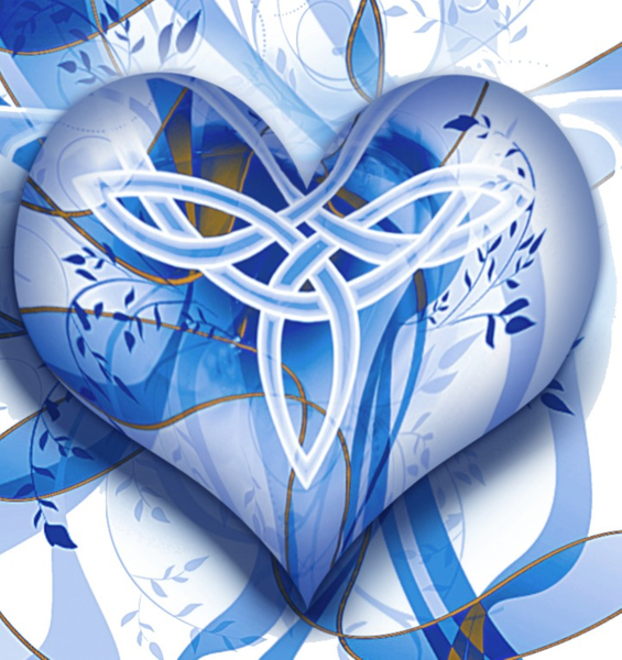 Celtic Heart Blue Art | Wild Thistle Art