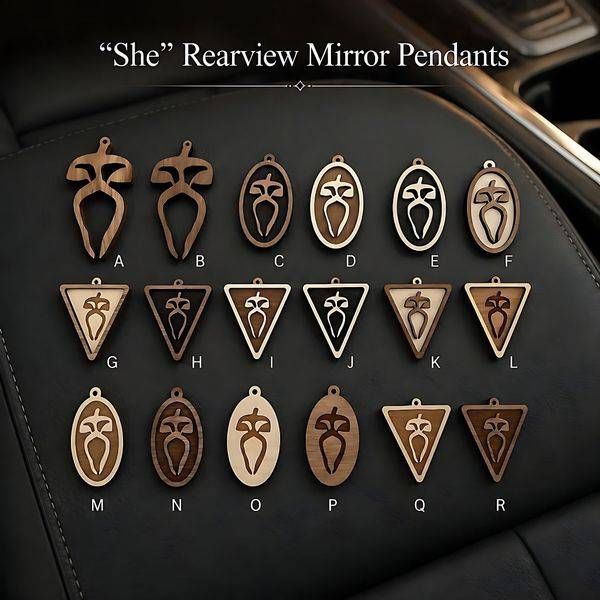 "SHE" Rearview Mirror Pendants