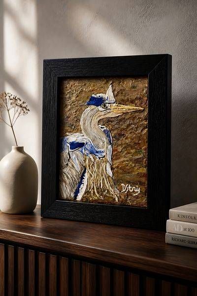 Blue Heron In Amsterdam