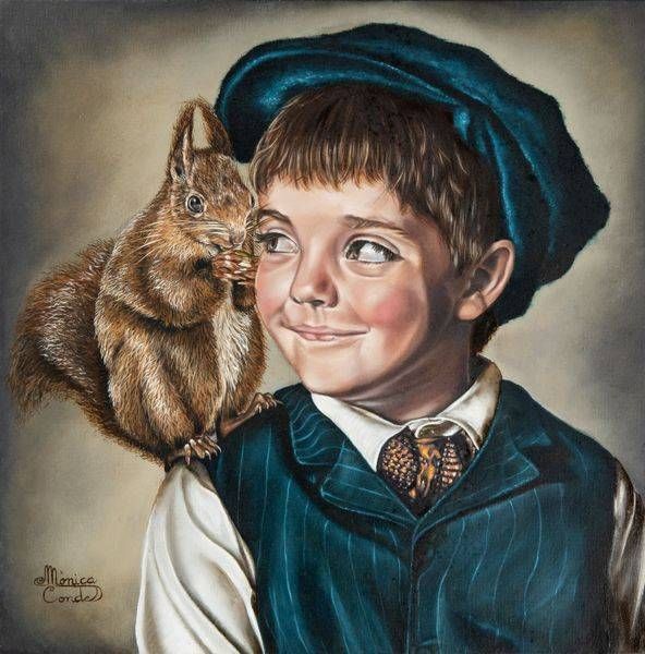 Waiting With A Squirrel Art | Mónica Conde
