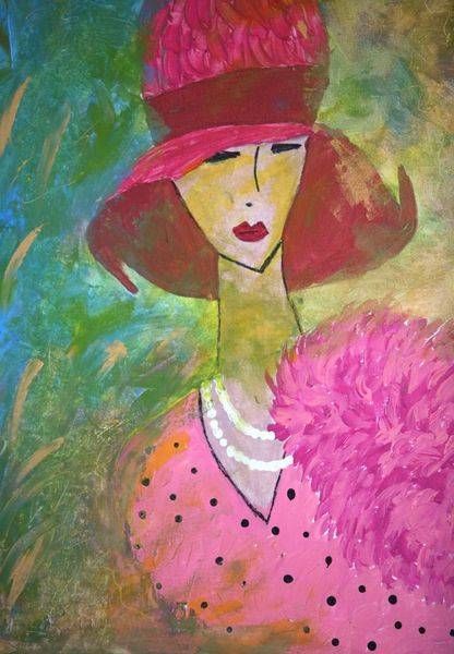PINK HAT GIRL 18X24 $1200