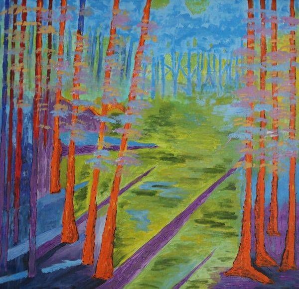 FOREST DREAM 30X30 ACRYLIC $1500