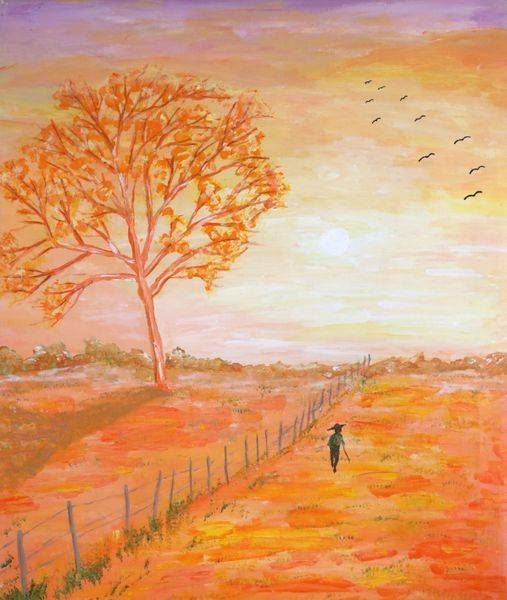 GOING HOME 30X30 ACRYLIC $1500