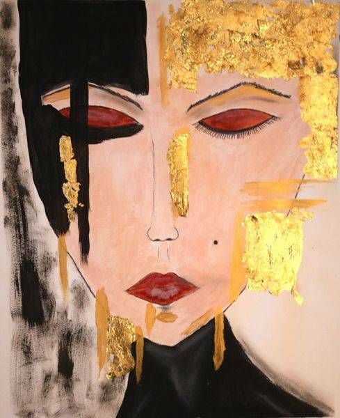 GOLDEN GIRL MIX MEDIA PAPER 13X17 $1200