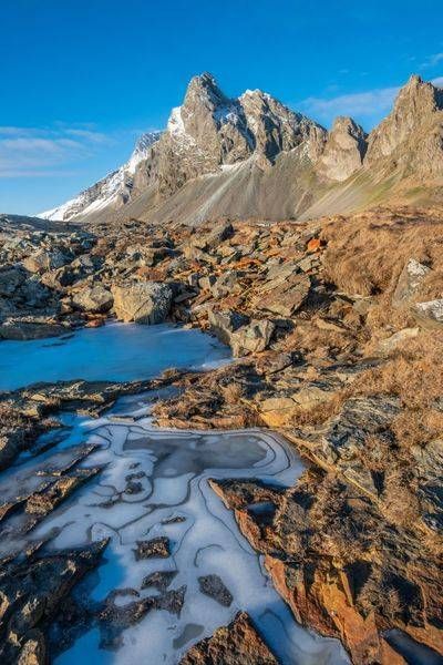 Hvalnes In Contrast: Peaks, Ice, And Winter Air Photography Art | PBR IMAGES