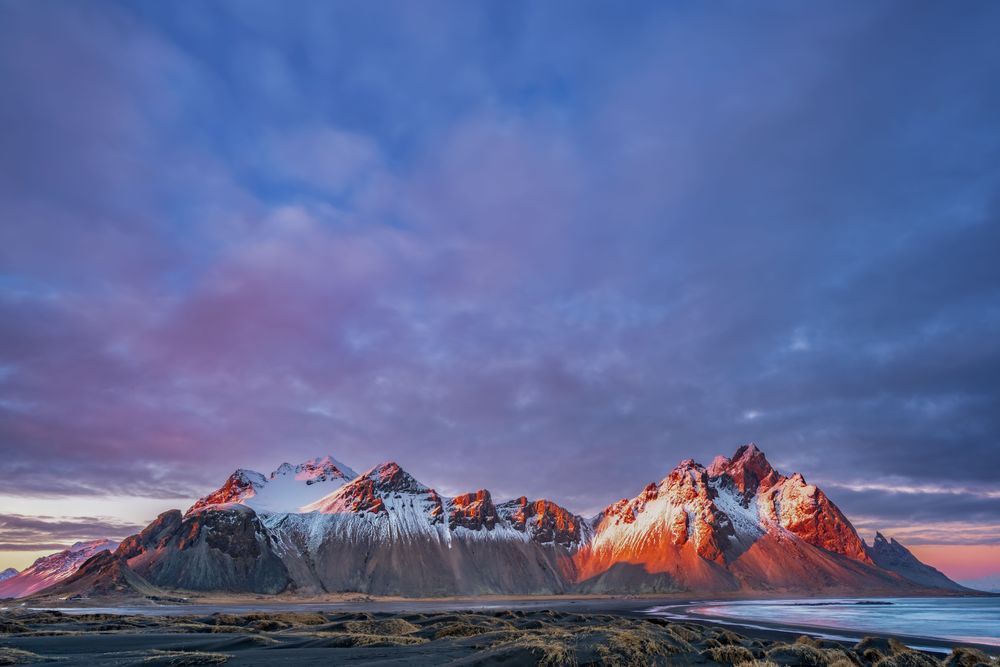 Vestrahorn On Fire Photography Art | PBR IMAGES