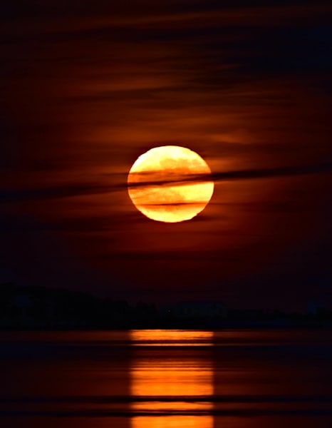 Linear reflections of a full moon