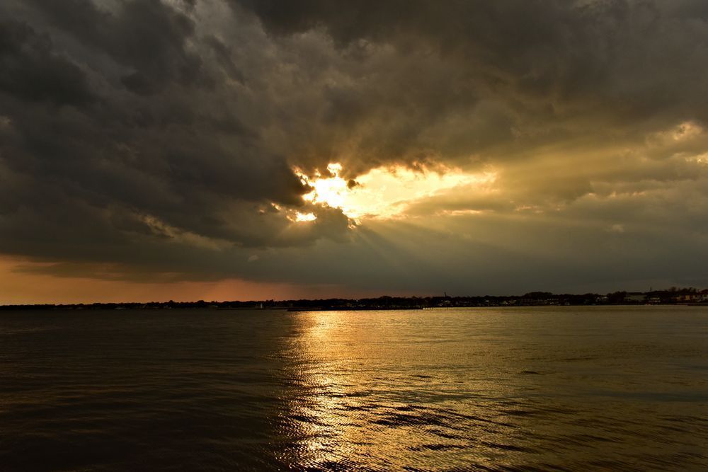 Sunlight through storm clouds 