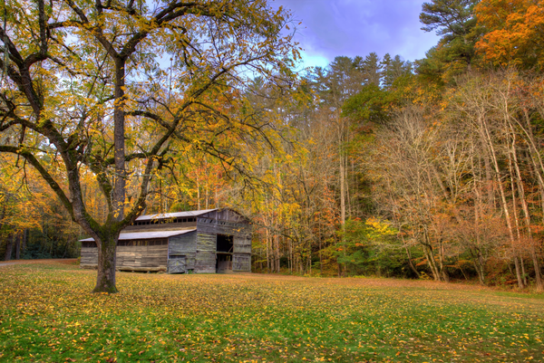 Two Story Barn in the Fall