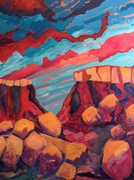 Watch For Falling Rock Art | Karyn Drum Art