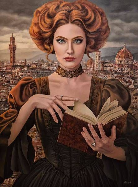 "Turning the Page" (Original) by Katarzyna Kociomyk @FineArtHeaven (Exclusive Original Masterwork)
