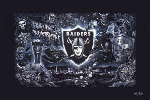 Raiders Family, Just Win Baby /  By The Art of OZ  / Original is Available!
