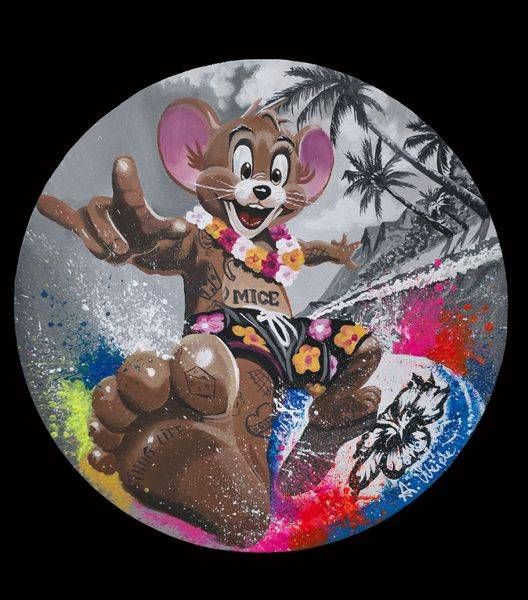 TITLE NEW! "Jerry Mice Original by Annie Weide" @Fineartheaven $1950