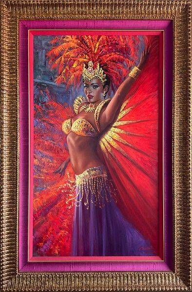 TITLE "Brazilian Queen" (Framed) by Wil Cormier @FineArtHeaven (Exclusive Original Masterwork) $5,000