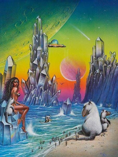 "Alien Beach" (Framed) by Wil Cormier @FineArtHeaven This very rare collectible original is available exclusively here! $2,500.00