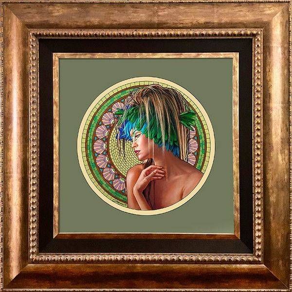 "Lady Mystique" (Framed) by Wil Cormier @FineArtHeaven (Exclusive Original Masterwork) $1,950
