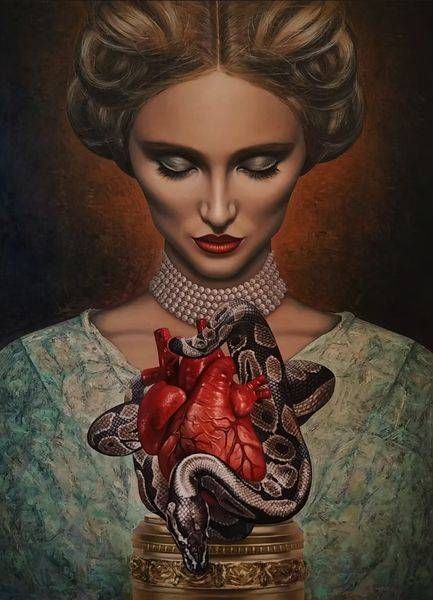 "I Give You All My Heart" (Original) by Katarzyna Kociomyk @FineArtHeaven (Exclusive Original Masterwork)