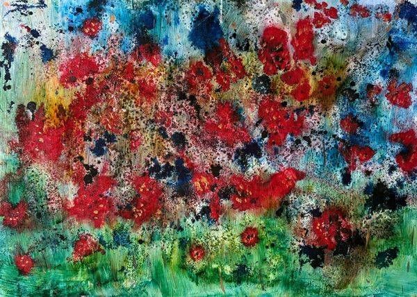Poppies Burst Art | Tania Paige Designs