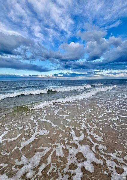 Wind Swept Blue Skies Water And Waves Photography Art | Goodwin Creative Designs