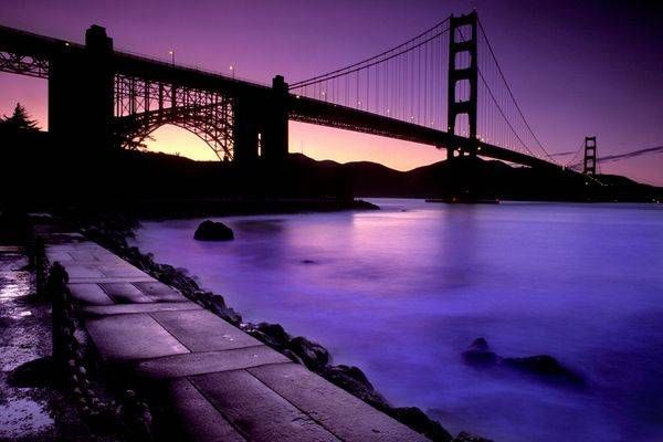 Golden Gate Bridge - Water Sunset
