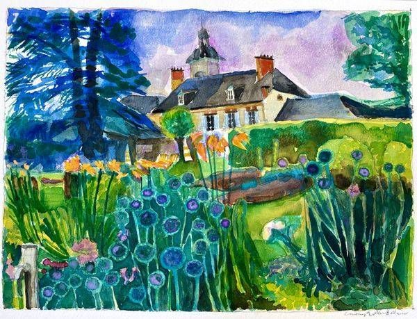 Maison Cliquot View From Kitchen Garden Art | Courtney Miller Bellairs Artist