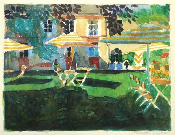 Veuve Clicquot Umbrellas (Medium) Art | Courtney Miller Bellairs Artist