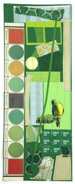Green Collage Art | Courtney Miller Bellairs Artist