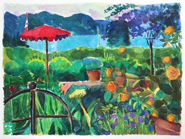 Resting Place With Roses Art | Courtney Miller Bellairs Artist